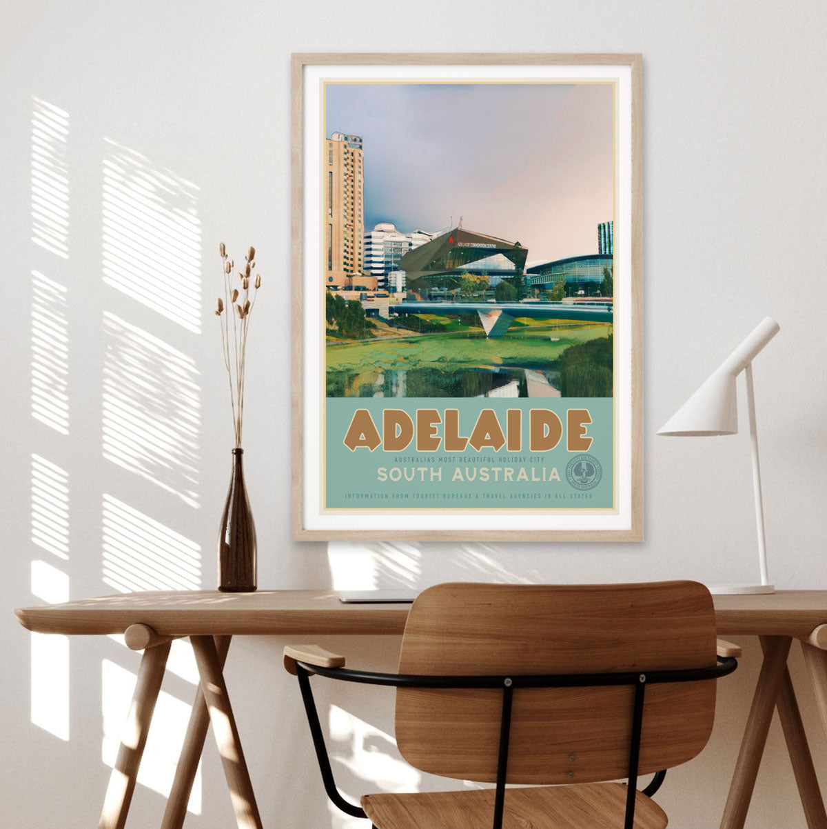 Adelaide South Australia retro vintage poster from Places We Luv