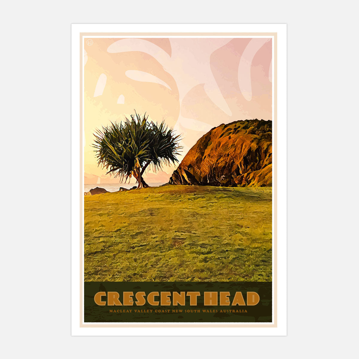 Crescent Head NSW Australia retro vintage print from Places We Luv