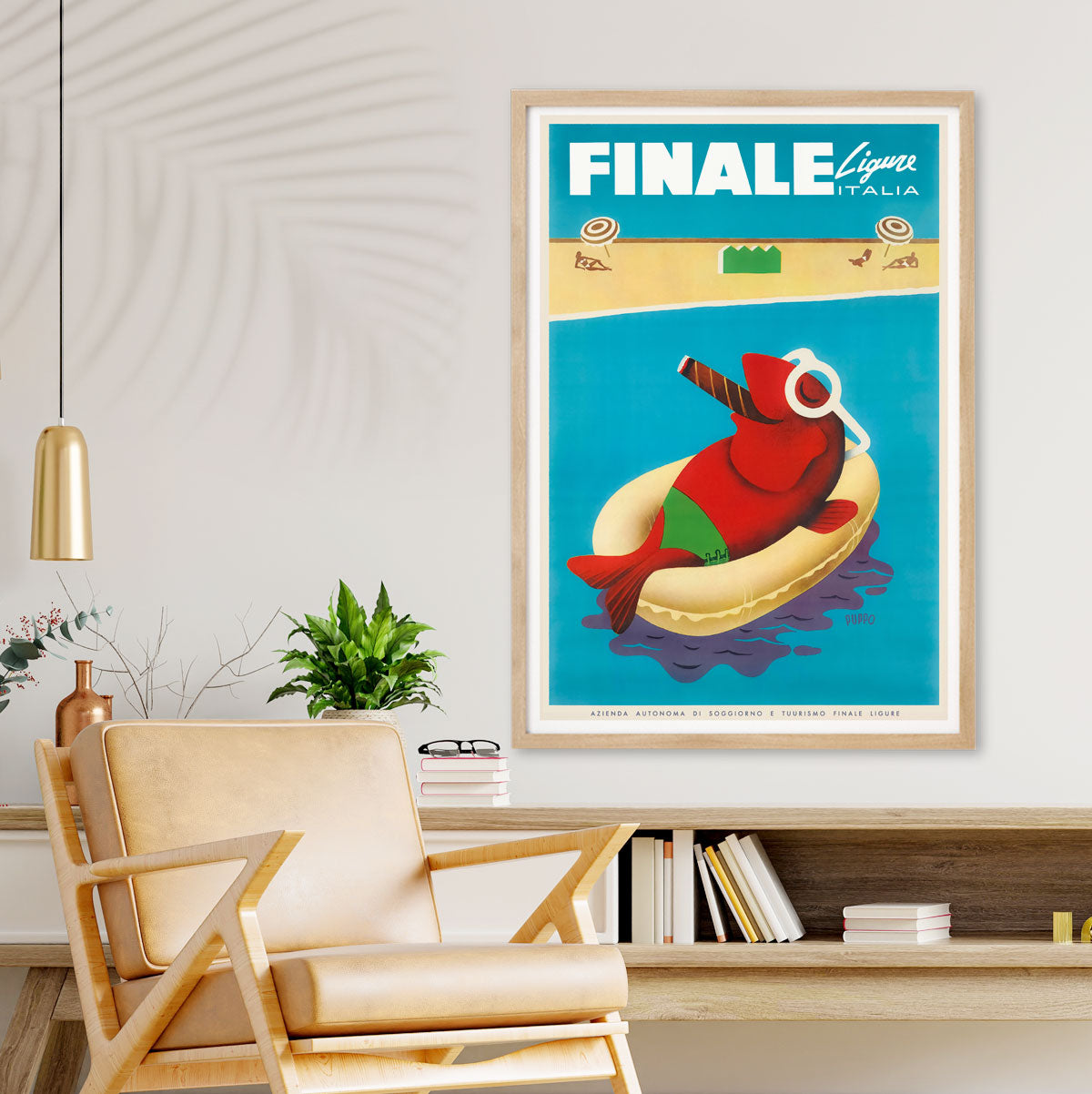 Finale Ligura Italy retro vintage poster from Places We Luv