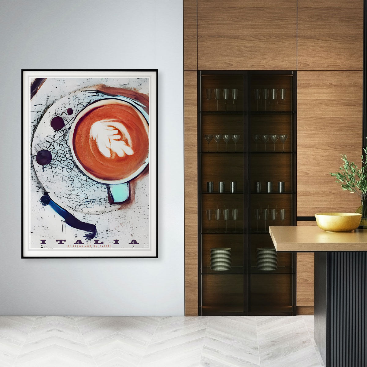 Cappuccino Italy retro vintage print from Places We Luv
