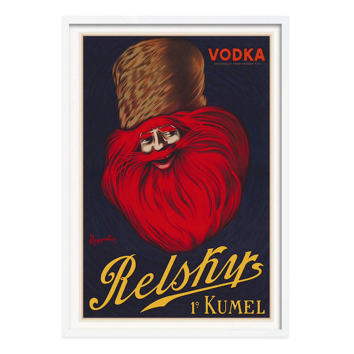 Relskys Vodka retro vintage white framed print from Places We Luv