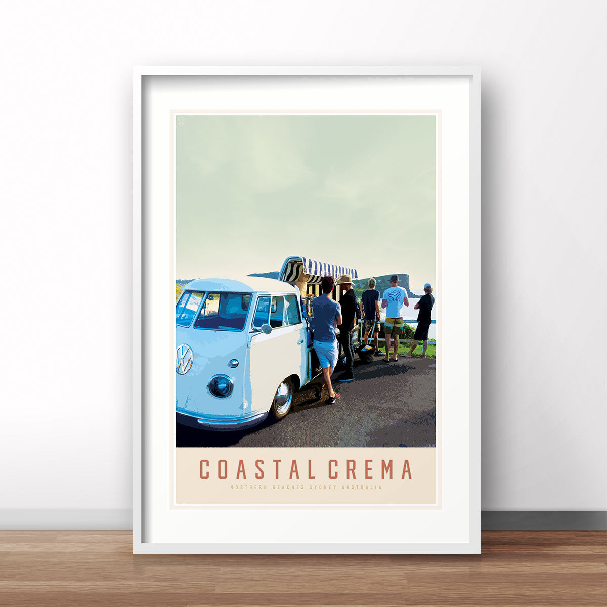 Coastal Crema Northern Beaches Sydney retro print poster rom Places We Luv