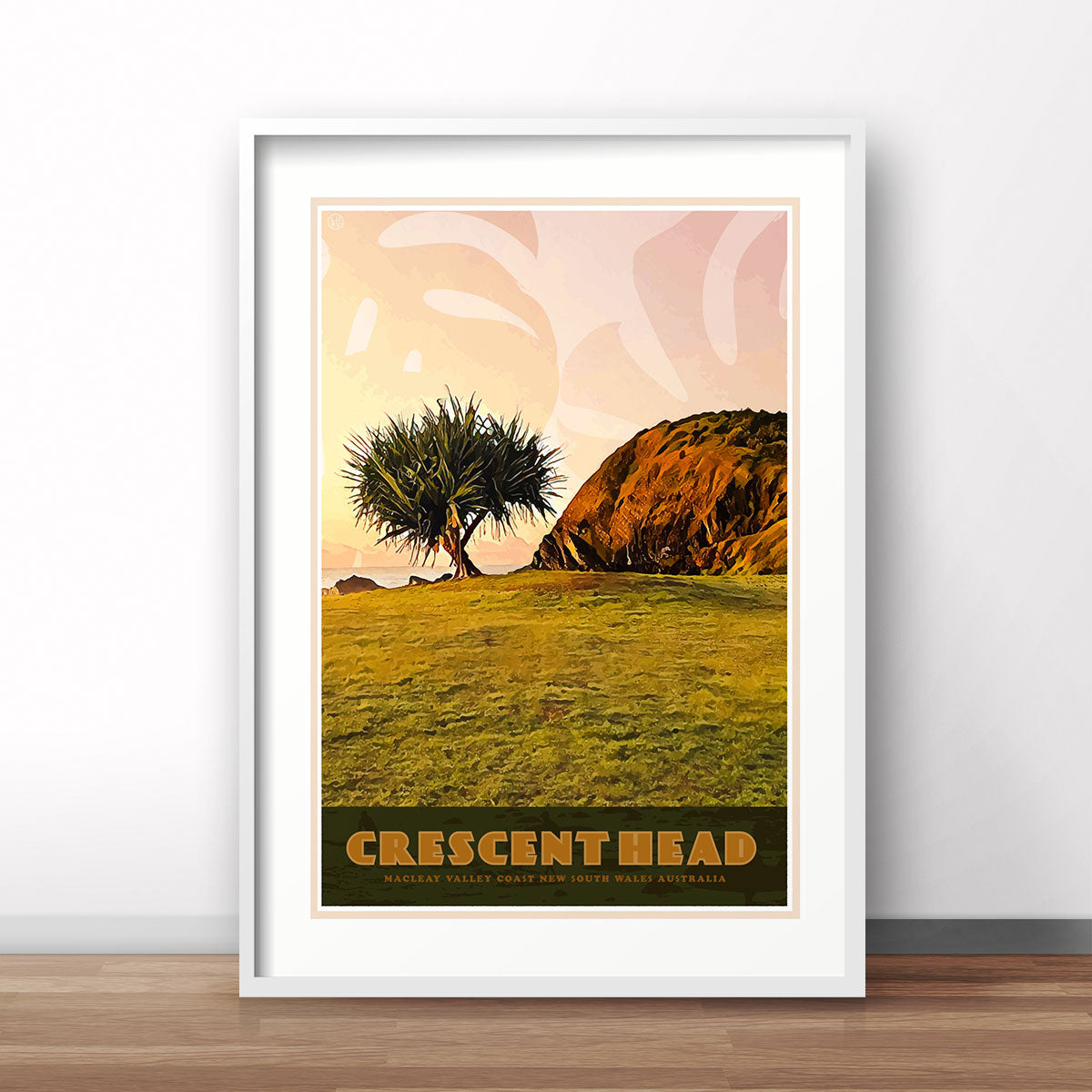 Crescent Head NSW retro poster