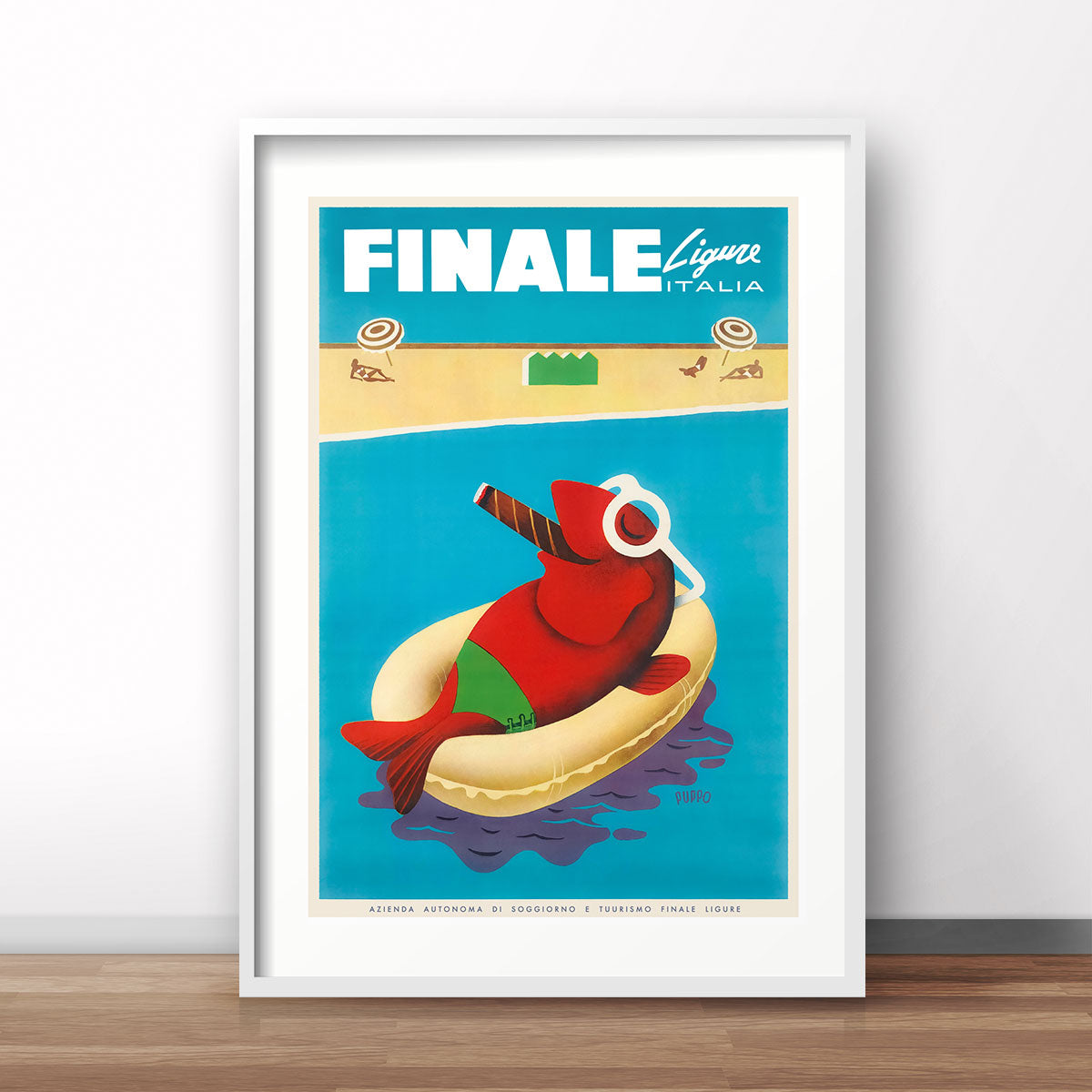 Finale Ligura Italy retro vintage poster print from Places We Luv