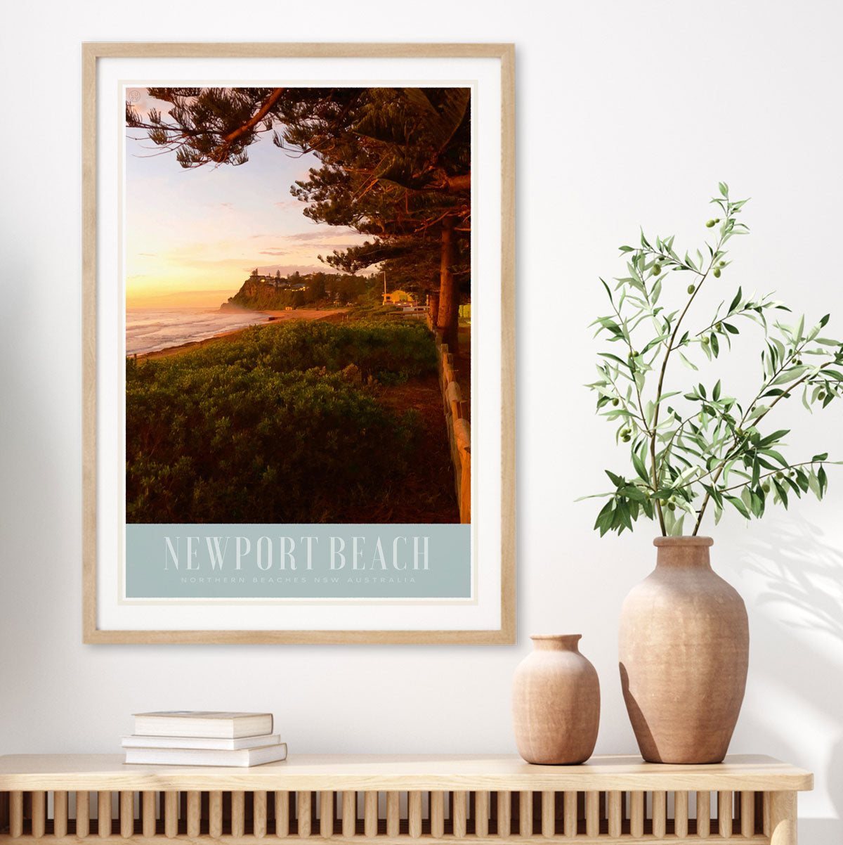 Newport beach retro vintage print from places we luv